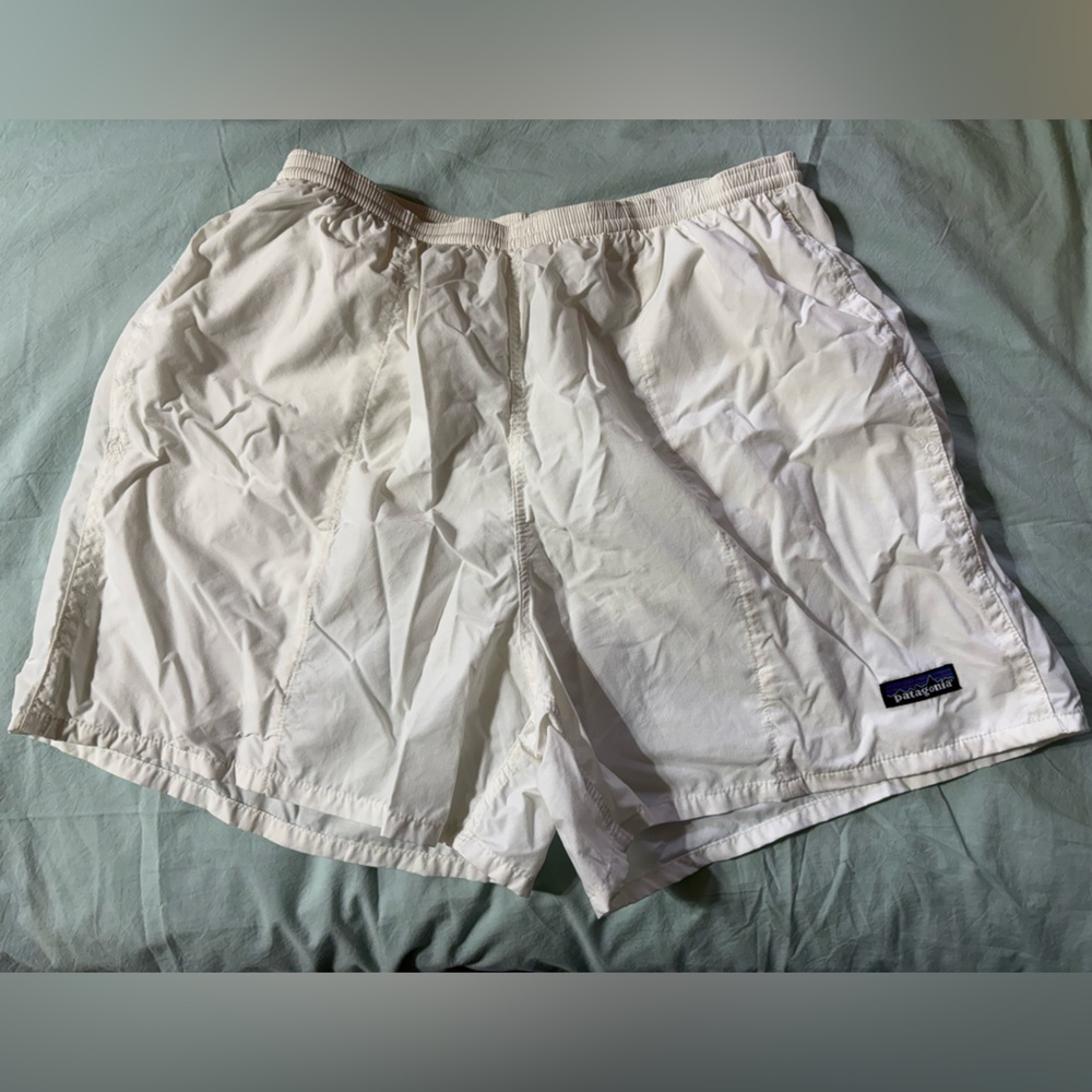 Patagonia White Men's Athletic/ swim Shorts with Elastic Waist